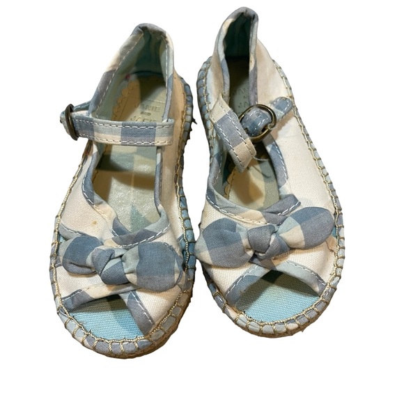 Janie and Jack Other - Janie and Jack First Bloom Kids Blue and White Shoes Sandals 6